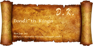 Donáth Kinga névjegykártya